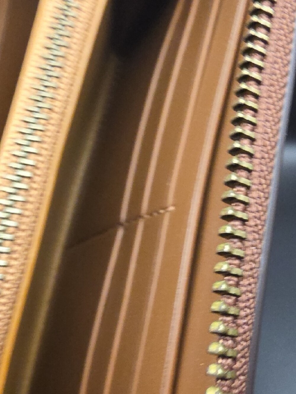 Coach Embossed Leather Zip Wallet in Tan Brown - Picture 7 of 11